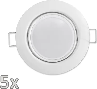 Produktbild von Einbauleuchten-Set McShine 5xRahmen 5xLED-Modul 3W 265lm 230V weiß
