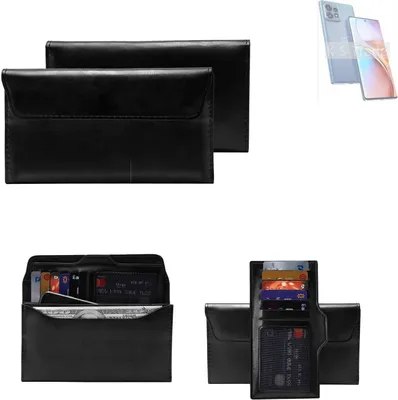 Produktbild von K-S-Trade Handy Hülle kompatibel mit Motorola Edge 40 Pro Schutz Hülle Tasche Schutz Case Handytasche Kunstleder schwarz, 1x