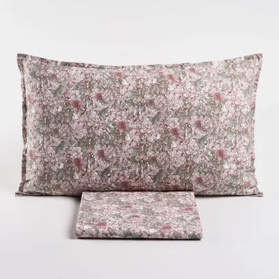 Bettwäscheset 3-tlg. rosa 250x200 cm Perkal Baumwolle