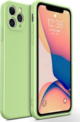 Image de coque pour iPhone 11 Pro Max, Coque en silicone liquide, résistante aux chocs et aux rayures pour iPhone 11 Pro Max Vert