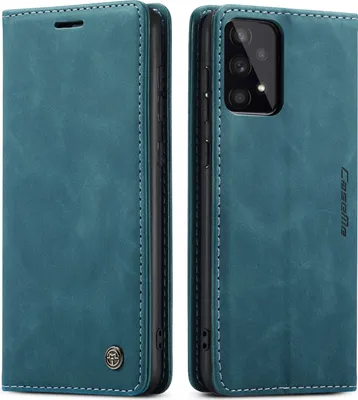 Produktbild von Galaxy A73 5G Hülle, Retro Kunstledertasche mit Standfunktion Schutzhülle für Samsung Galaxy A73 5G Blau
