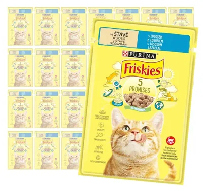 Zdjęcie produktu dla Purina Friskies z Łososiem 26x85g Mokra Karma Dla Kota w Sosie