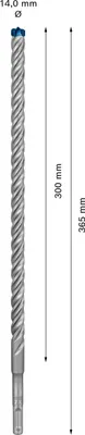 Immagine prodotto di Punta EXP SDS plus-7X Bosch, 14x300x365 mm