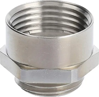 Productafbeelding van WISKA Adapter, tussenstuk M/PG, van M16x1,5 naar PG11x1,41, zeshoekig, messing (CuZn), vernikkeld