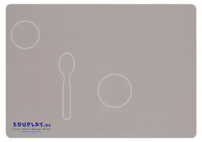 Produktbild von EDUPLAY 110394 Platzset für Kinder Müsli Linkshänder, 34 x 24 cm, grau