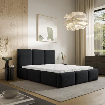 Produktbild von Masseno Polsterbett ARSIL 120x200 cm, Polsterbett mit Bettkästen -Schwarz, QUELLE 100