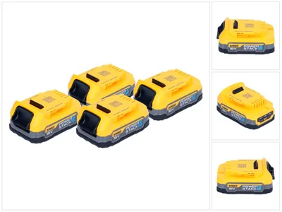 Produktbild von DeWalt Akku Set DCBP 034 E4 4x Powerstack Akku 18 V 1,7 Ah / 1700 mAh XR Li-Ion - mit Ladestandanzeige