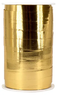 Produktbild von Geschenkband Ringelband Metallic 10mm, 100 Meter, Farbauswahl:gold