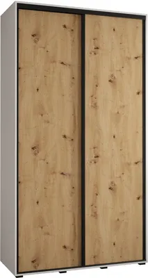 Produktbild von MEBLE KRYSPOL Davos 1 Schrank, zwei Türen - 235,2x130x45 cm - Weiß Artisan Schwarz