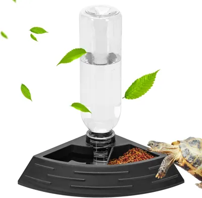Produktbild von Nobleza - Schildkröten Wasserschale, Fressnapf Schildkröten Reptilien Fütterung Nahrungsschale Wasser Schüssel, Automatisierte Futterspender Plastik Trinkschale Eidechse, Größe S