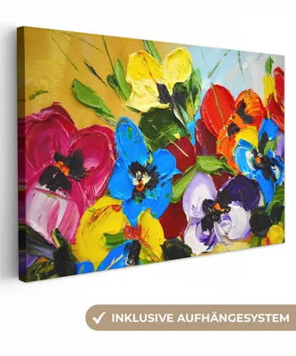 Obrázek produktu pro OneMillionCanvasses® - Obrazy na plátně - Olejomalba - Květiny, nástěnná malba, nástěnná dekorace Obrazy do obývacího pokoje, 30x20cm