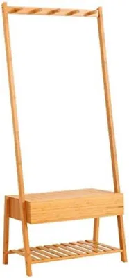 Immagine prodotto di Appendiabiti in piedi con scarpiera - Appendiabiti con scarpiera - Appendiabiti con panca - Appendiabiti moderni in piedi