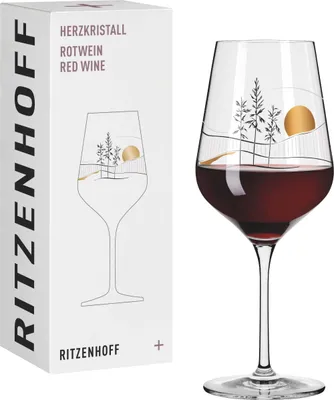 Image de Verre à vin rouge Ritzenhoff Herzkristall 008, Chistine Kordes, verre en cristal, 570 ml, 3001008