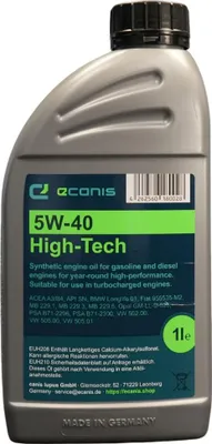 Produktbild von Motoröl 1 Liter 5W-40 A3/B4 SN ECANIS High-Tech synthetisch für diverse PKW