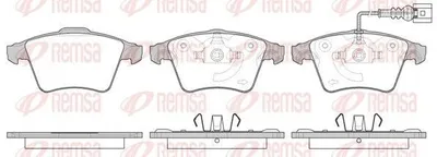 Produktbild von REMSA Bremsbeläge Satz Vorne Bremsklötze für VW Transporter V Bus (7HB, 7HJ, 7EB, 7EJ, 7EF, 7EG, 7HF, 7EC) 1045.11