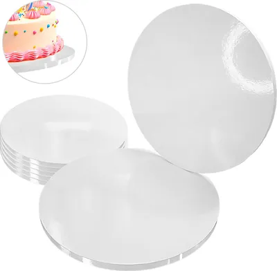 Obrázek produktu pro Základní deska na dort bílá 28 cm 1,2 cm Sada 5 kulatých dortových bubnů Luxe Brand4Cake