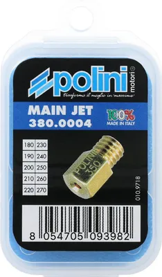 Obrázek produktu pro Sada hlavní trysky Polini pro karburátor Mikuni VM20, VM24 180-270
