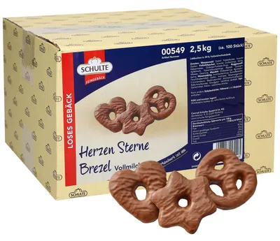 Produktbild von Schulte Herzen Sterne Brezel Vollmilch 2,5kg