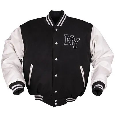 Produktbild von NY Baseballjacke schwarz/weiß, XL