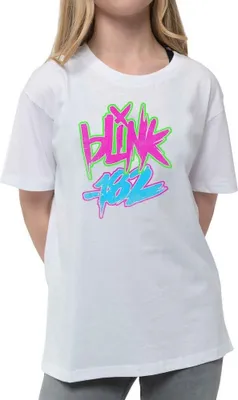 Image de Blink 182 - T-Shirt Logo pour enfants RO1874 (116) (Blanc)