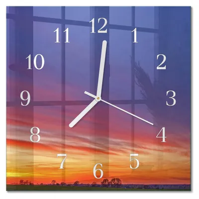 Immagine prodotto di Orologio da parete Tulup Glasuhr, orologio da cucina, vetro vero, 30x30 cm, design moderno e decorativo, silenzioso, lancette bianche