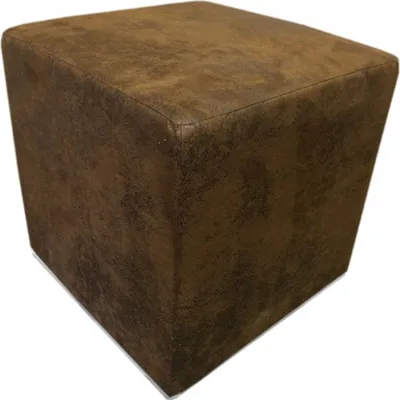 Produktbild von Kubus I Sitzwürfel Hocker Kunstleder Sitzhocker 45x45x45 cm Wildlederoptik braun