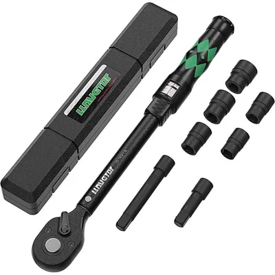 Image de Clé dynamométrique 1/2 pouce, jeu de 30-210 Nm, 8 pièces, avec indicateur de couple et précision de ±3%, pour automobile, camion et moto