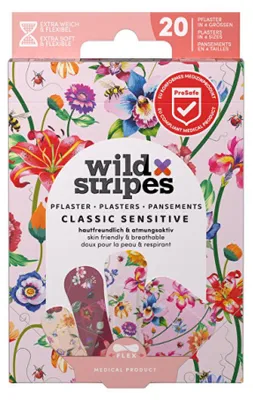 Zdjęcie produktu dla Hypoalergiczne plastry Classic Sensitive, wzór "Vintage Flowers", 20 sztuk