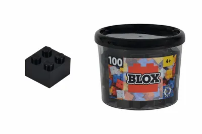 Produktbild von Simba Bausteine Blox 100 schwarze 4er Steine in Dose