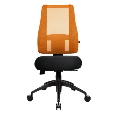 Produktbild von Topstar 534230 Bürostuhl Lady Sitness® Deluxe, LT20B0W504 Stoff orange, Gestell schwarz