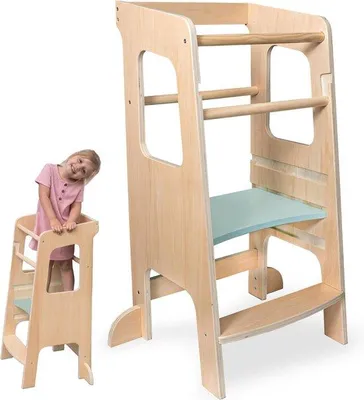 Zdjęcie produktu dla Drabinka dla dzieci – naturalne drewno – Montessori – z możliwością rozbudowy – 5 stopni