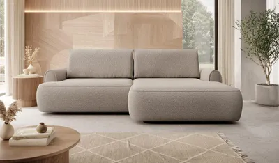 Produktbild von Ecksofa 250 cm mit Schlaffunktion & Bettkasten – Strukturstoff