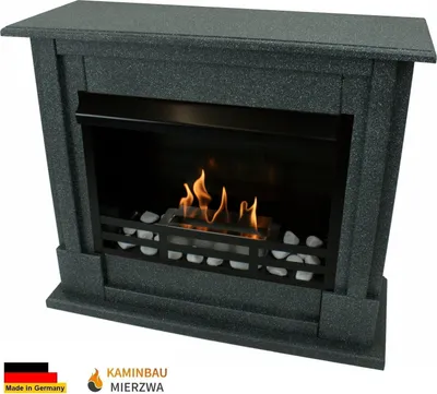 Produktbild von Ethanol und Gelkamin Modell Emily Deluxe Granit Dunkel incl.1 L Brenner aus Edelstahl
