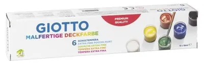 Produktbild von GIOTTO Schulmalfarben farbsortiert 6x 18,0 ml