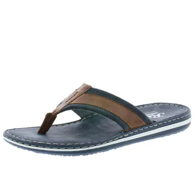 Produktbild von Rieker Herren Pantolette Zehentrenner Zehensteg 21095, Größe:46 EU, Farbe:Braun