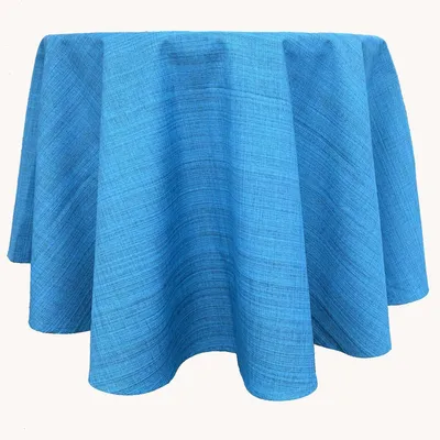 Produktbild von Outdoor Tischdecke meliert wetterbeständig 145 cm rund - türkis