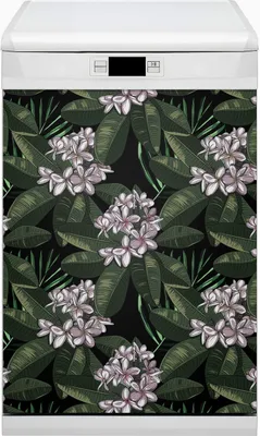 Produktbild von Abwaschbar 45x80 cm Geschirrspüle Magnetmatte Küche Dekorative  - Exotische Blüten
