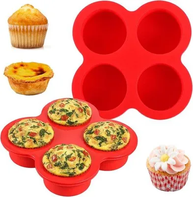 Produktbild von Famanu Set von 2 Silikon-Eierbackformen - für Luftfritteuse, antihaftbeschichtet