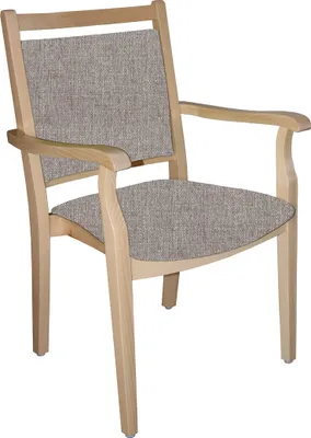 Produktbild von Seniorenstuhl mit Armlehnen André Armlehnenstuhl Pflegestuhl Stoff Kariba Beige