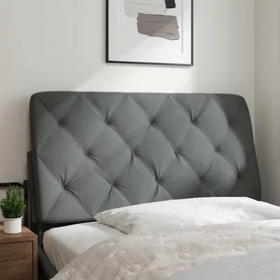 Produktbild von vidaXL Kopfteil-Kissen Dunkelgrau 100 cm Stoff