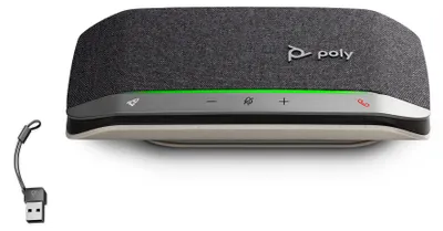 Zdjęcie produktu dla HP Poly Sync 20 Speakerphone USB-C/A Adapter, PC, Czarny, 0,715 m, Dotyk, 86 dB, Windows 10, Windows 11