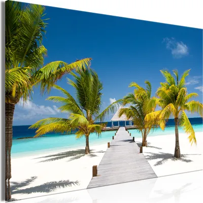 Produktbild von Modernes Wandbild c-B-0539-b-a (120x80 cm) - 1 Teilig Bilder Fotografie auf Leinwand Foto Bild Dekoration Wand Bilder Kunstdruck MEER LANDSCHAFT