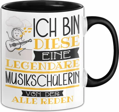 Produktbild von Musikschülerin Tasse Geschenk Ich Bin Diese Eine Legendäre Musikschülerin Von Der Alle Reden Geschenkidee Geburtstag Weihnachten (Schwarz)