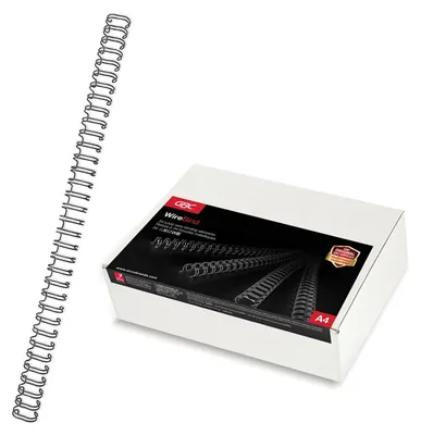 Produktbild von WireBind Drahtbinderücken, 100 Stück, 9.5mm, schwarz