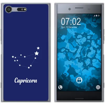 Produktbild von PhoneNatic Case kompatibel mit Sony Xperia XZ Premium Silikon-Hülle SternzeichenCapricornus M7