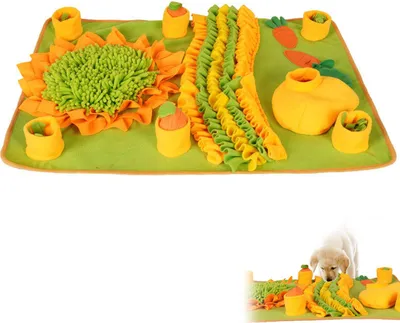 Produktbild von Schnüffelteppich 78x59 cm, Intelligenzspielzeug für Hunde und Katzen, waschbar, Anti-Rutsch, Stressabbau, Futterversteck Spielmatte