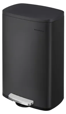 Produktbild von Treteimer 50L mit Inneneimer und Soft-Close-Deckel | Schwarz | 37,1 x 43,2 x 63,2 cm