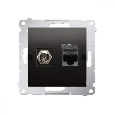Obrázek produktu pro Kontakt-Simon DASFRJ45.01/48, Antracit, Plast, IP20, 75 mm, 43 mm, 75 mm