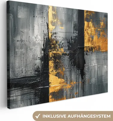 Produktbild von Wandbilder wohnzimmer 40x30 cm - Abstrakt und Modern - , Leinwand Bilder, Wanddeko, Gemälde