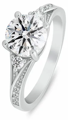 Immagine prodotto di Anello in argento scintillante con zirconi RI150W - Circonferenza: 58 mm